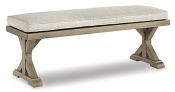 Beachcroft Outdoor Bench with Cushion - Furniture Max (Falls Church,VA) *