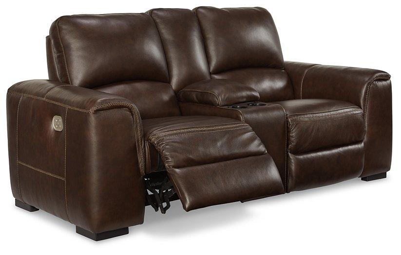 Alessandro Power Reclining Loveseat with Console - Furniture Max (Falls Church,VA) *