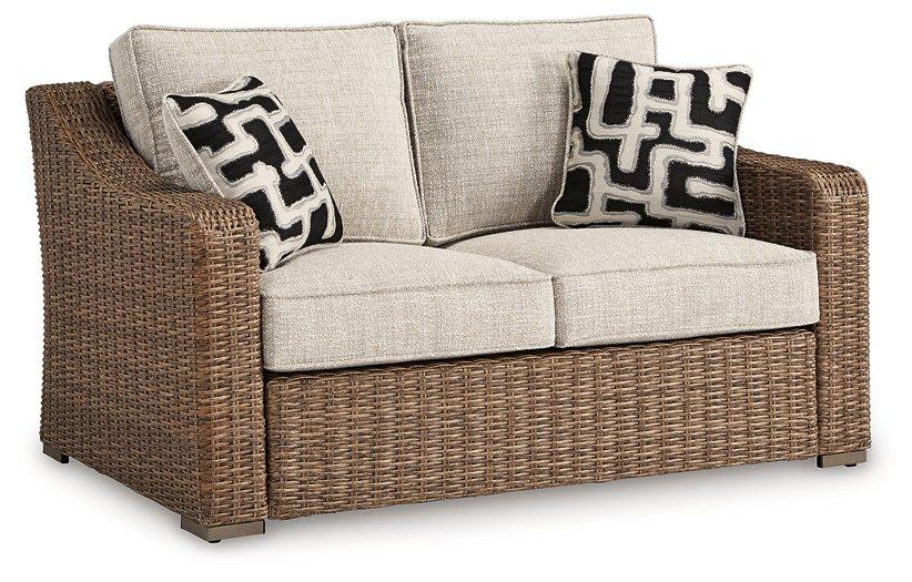 Beachcroft Outdoor Loveseat with Cushion - Furniture Max (Falls Church,VA) *