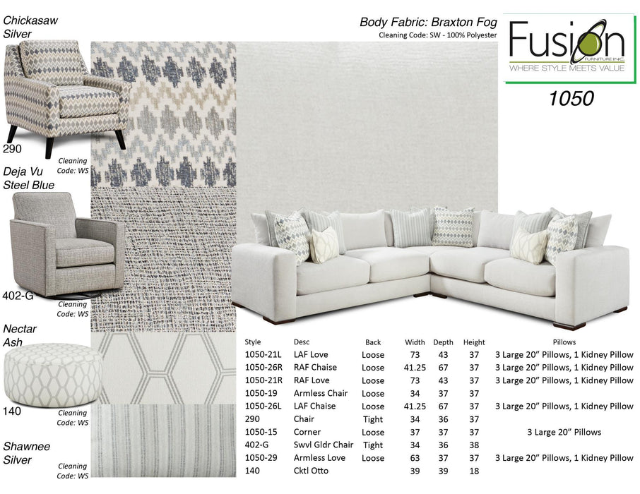 290 CHICKASAW SILVER ACCENT CHAIR - Furniture Max (Falls Church,VA) *