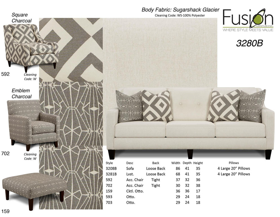 592 SQUARE CHARCOAL - Furniture Max (Falls Church,VA) *