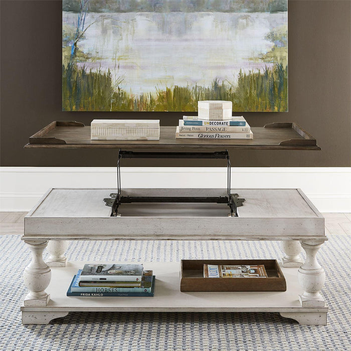 Liberty Abbey Road Lift Top Cocktail Table in Porcelain White - Furniture Max (Falls Church,VA) *