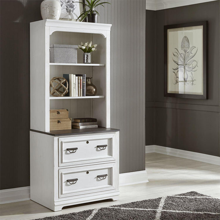 Liberty Allyson Park Bunching Lateral File Cabinet in Wirebrushed White - Furniture Max (Falls Church,VA) *