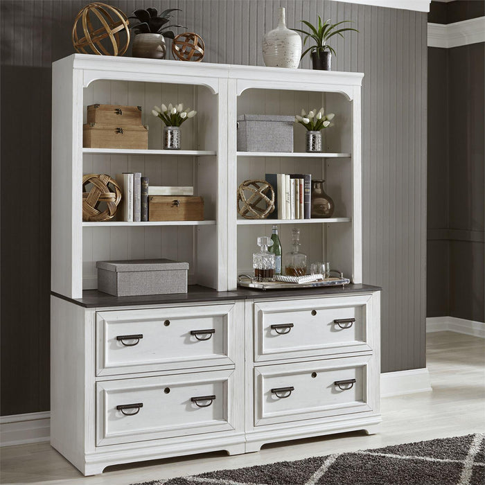 Liberty Allyson Park Bunching Lateral File Cabinet in Wirebrushed White - Furniture Max (Falls Church,VA) *