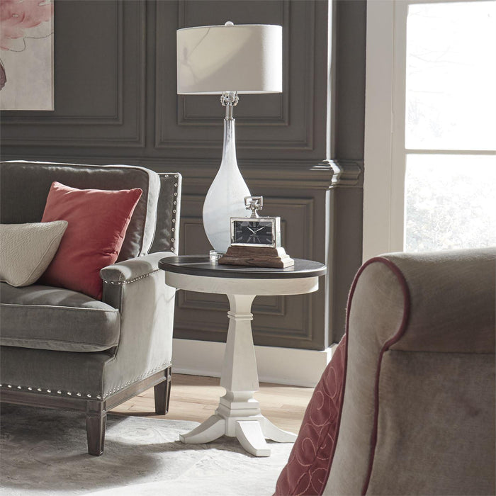 Liberty Allyson Park Chair Side Table in Wirebrushed White - Furniture Max (Falls Church,VA) *