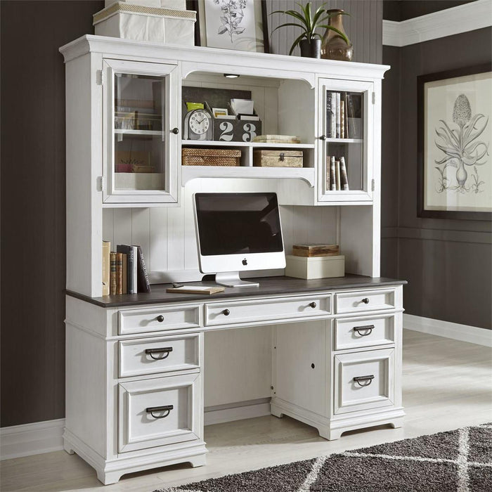 Liberty Allyson Park Jr. Executive Credenza in Wirebrushed White - Furniture Max (Falls Church,VA) *