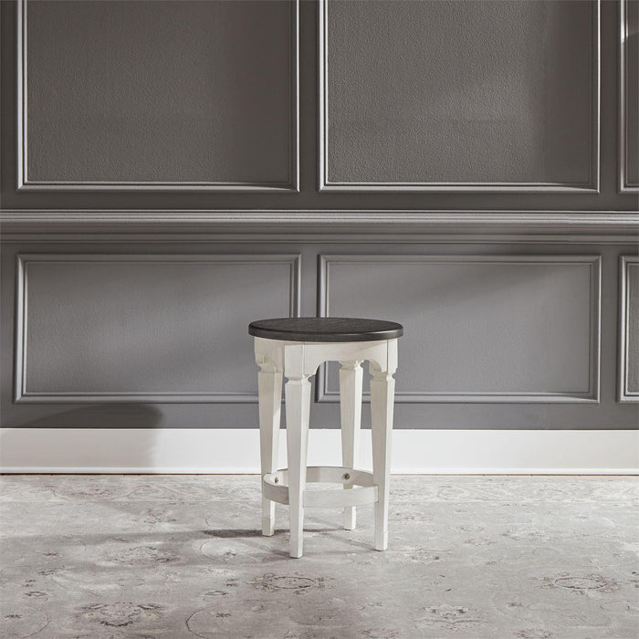 Liberty Allyson Park Console Stool in Wirebrushed White - Furniture Max (Falls Church,VA) *