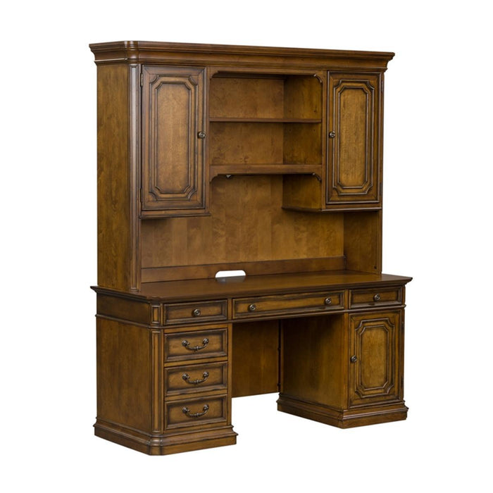 Liberty Amelia Jr Executive Credenza with Hutch in Antique Toffee - Furniture Max (Falls Church,VA) *