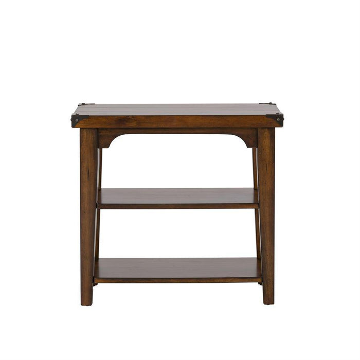 Liberty Aspen Skies Chair Side Table in Russet Brown - Furniture Max (Falls Church,VA) *