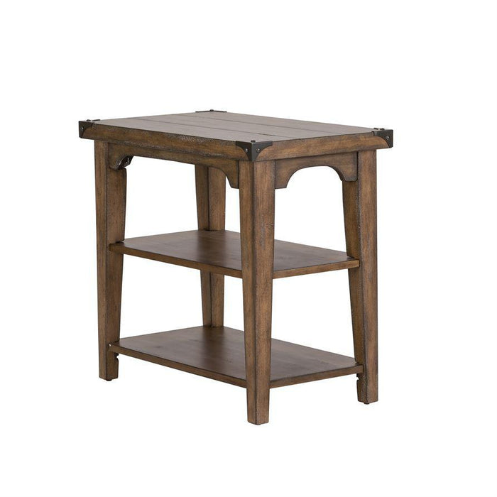 Liberty Aspen Skies Chair Side Table in Weathered Brown - Furniture Max (Falls Church,VA) *