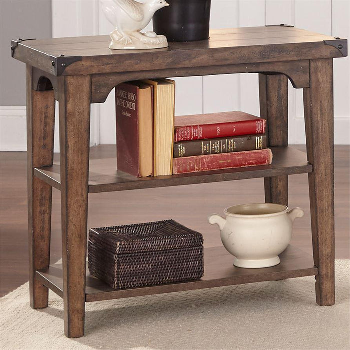 Liberty Aspen Skies Chair Side Table in Weathered Brown - Furniture Max (Falls Church,VA) *