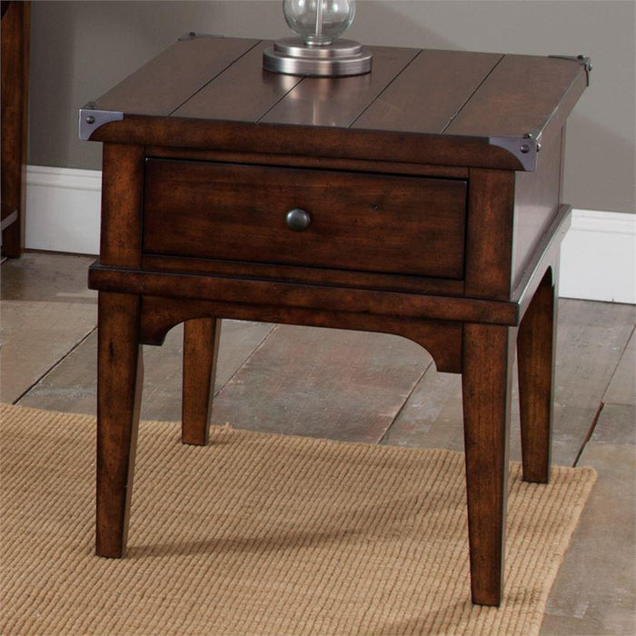 Liberty Aspen Skies End Table in Russet Brown - Furniture Max (Falls Church,VA) *