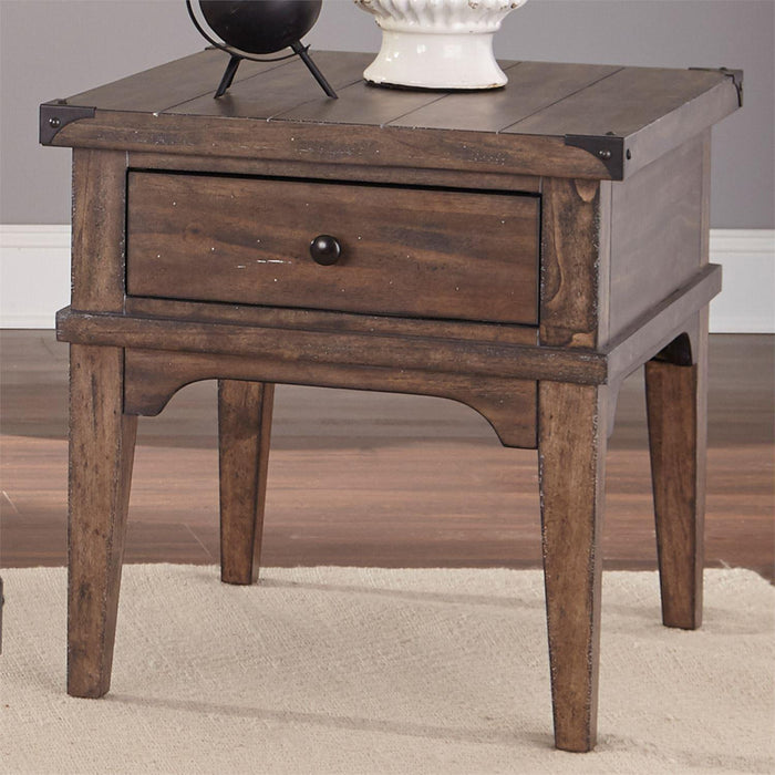 Liberty Aspen Skies End Table in Weathered Brown - Furniture Max (Falls Church,VA) *