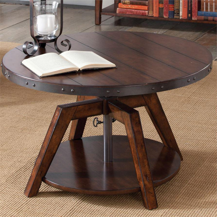 Liberty Aspen Skies Motion Cocktail Table in Russet Brown - Furniture Max (Falls Church,VA) *