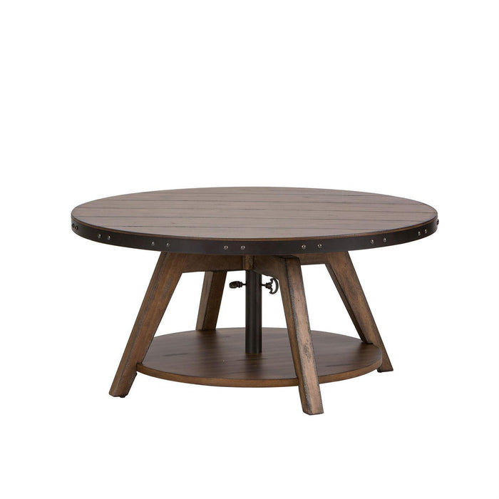 Liberty Aspen Skies Motion Cocktail Table in Weathered Brown - Furniture Max (Falls Church,VA) *