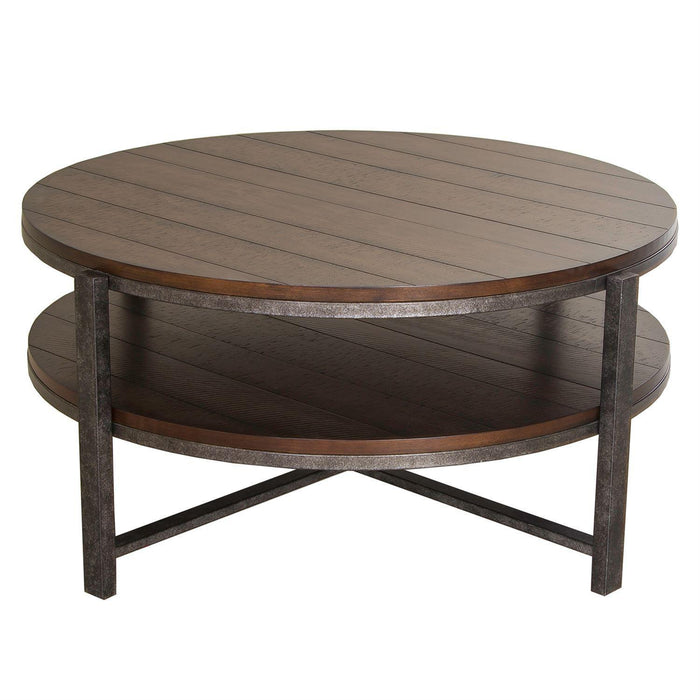 Liberty Breckinridge Round Cocktail Table in Mahogany - Furniture Max (Falls Church,VA) *