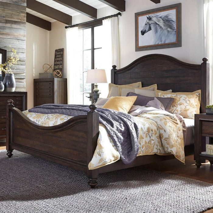 Liberty Catawba Hills Queen Poster Bed in Peppercorn 816-BR-QPS - Furniture Max (Falls Church,VA) *