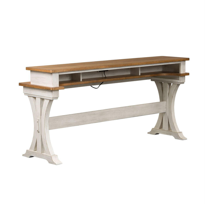 Liberty Farmhouse Reimagined Console Bar Table in Antique White - Furniture Max (Falls Church,VA) *