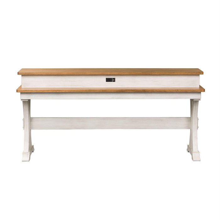 Liberty Farmhouse Reimagined Console Bar Table in Antique White - Furniture Max (Falls Church,VA) *