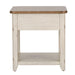 Liberty Farmhouse Reimagined End Table with Basket in Antique White - Furniture Max (Falls Church,VA) *