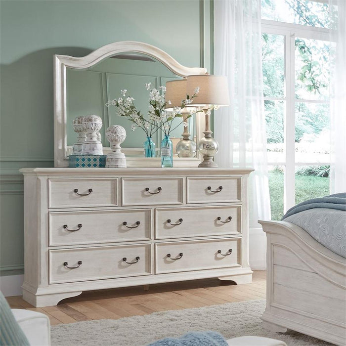 Liberty Furniture Bayside Arched Mirror in Antique White - Furniture Max (Falls Church,VA) *