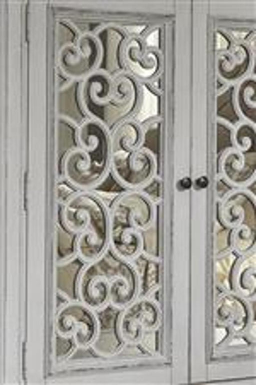 Liberty Furniture Abbey Park Mirrored Door Chest in Antique White - Furniture Max (Falls Church,VA) *