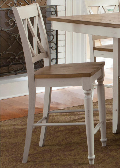 Liberty Furniture Al Fresco Double X Back Counter Chair (Set of 2) in Driftwood/Sand - Furniture Max (Falls Church,VA) *