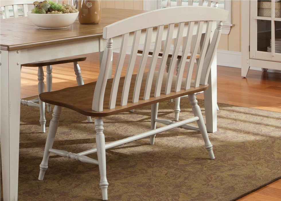 Liberty Furniture Al Fresco Slat Back Bench in Driftwood/Sand - Furniture Max (Falls Church,VA) *