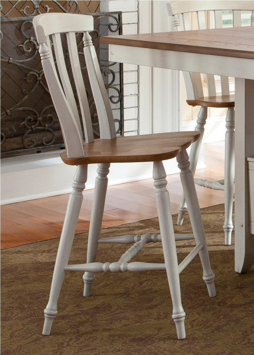 Liberty Furniture Al Fresco Slat Back Counter Chair (Set of 2) in Driftwood/Sand - Furniture Max (Falls Church,VA) *