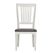 Liberty Furniture Allyson Park Slat Back Side Chair in White with Charcoal (Set of 2) - Furniture Max (Falls Church,VA) *