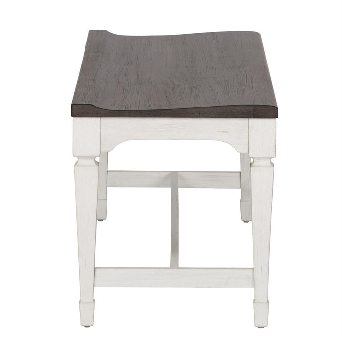 Liberty Furniture Allyson Park Wood Seat Bench in Wirebrushed White - Furniture Max (Falls Church,VA) *