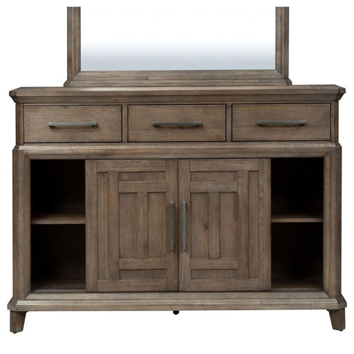 Liberty Furniture Artisan Prairie Drawer Chesser in Wirebrushed aged oak with gray dusty wax - Furniture Max (Falls Church,VA) *
