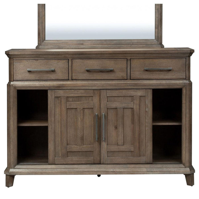 Liberty Furniture Artisan Prairie Drawer Chesser in Wirebrushed aged oak with gray dusty wax - Furniture Max (Falls Church,VA) *