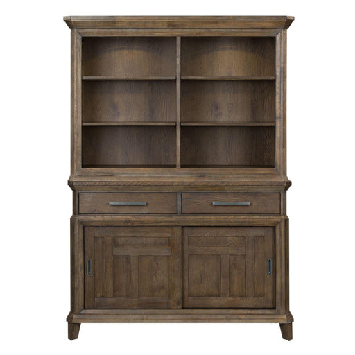 Liberty Furniture Artisan Prairie Hutch & Buffet in Aged Oak - Furniture Max (Falls Church,VA) *