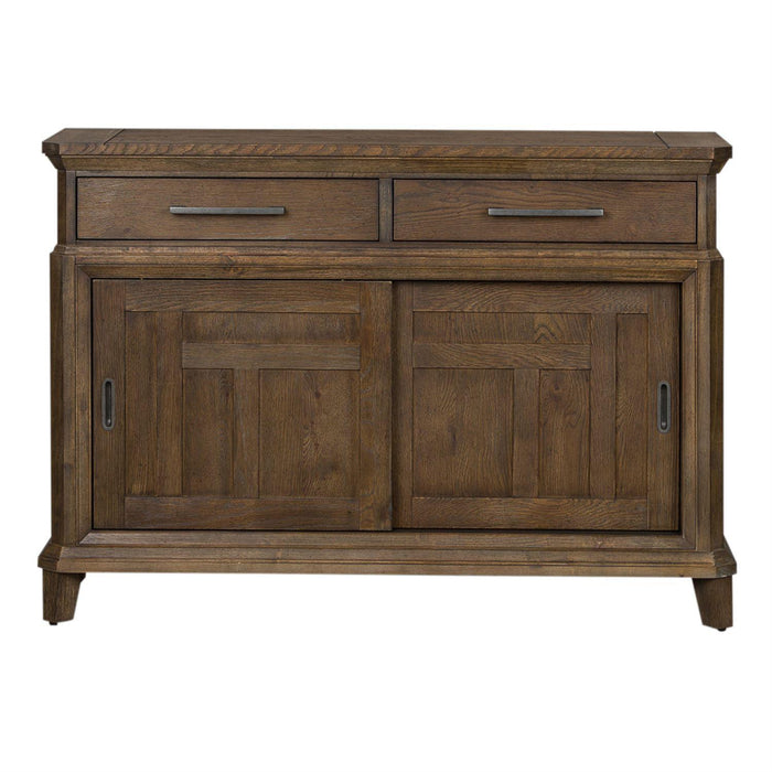 Liberty Furniture Artisan Prairie Sliding Door Buffet in Aged Oak WILL SHIP APPX on JUNE 22 2022 - Furniture Max (Falls Church,VA) *