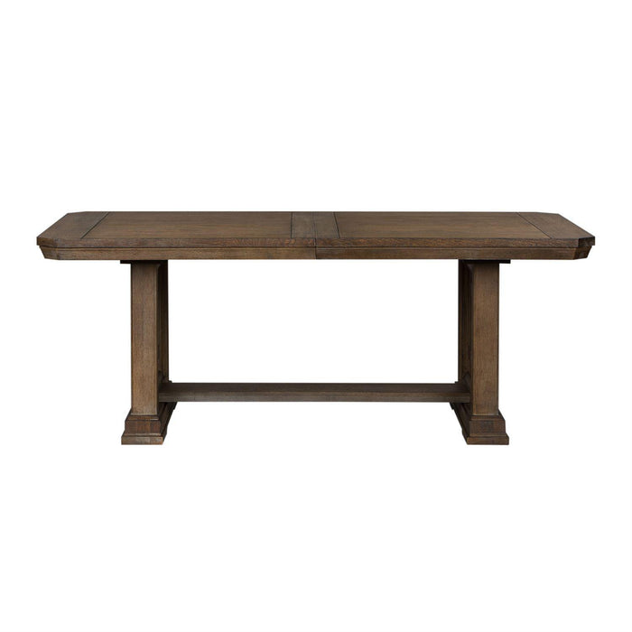Liberty Furniture Artisan Prairie Trestle Dining Table in Aged Oak - Furniture Max (Falls Church,VA) *
