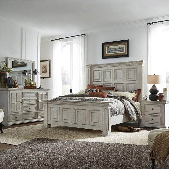 Liberty Furniture Big Valley California King Panel Bed in Whitestone - Furniture Max (Falls Church,VA) *