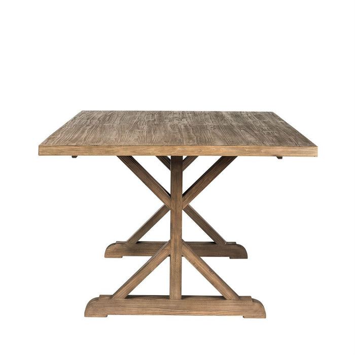 Liberty Furniture Carolina Lakes Trestle Table in Weathered Gray - Furniture Max (Falls Church,VA) *
