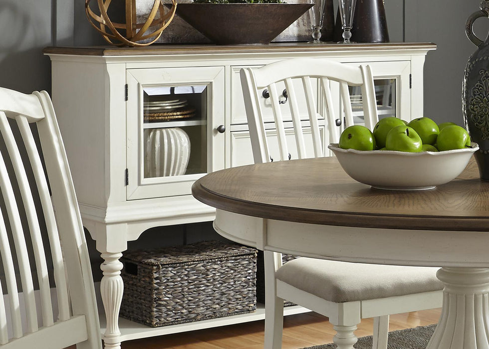 Liberty Furniture Cumberland Creek Server in Nutmeg/White - Furniture Max (Falls Church,VA) *