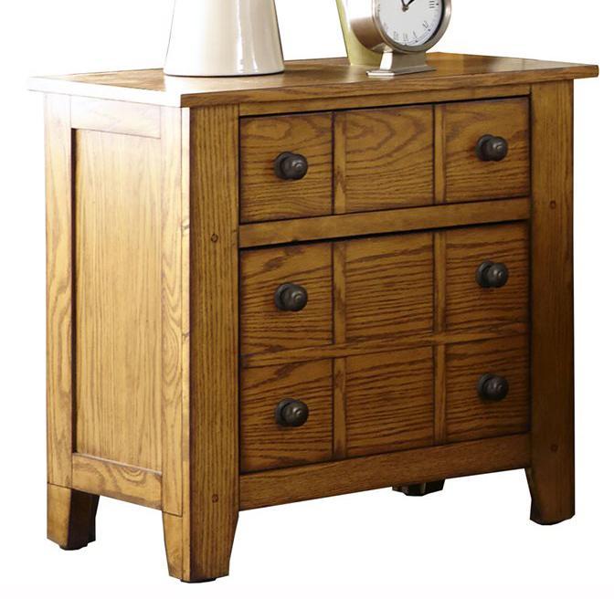 Liberty Furniture Grandpa's Cabin Nightstand in Age Oak - Furniture Max (Falls Church,VA) *