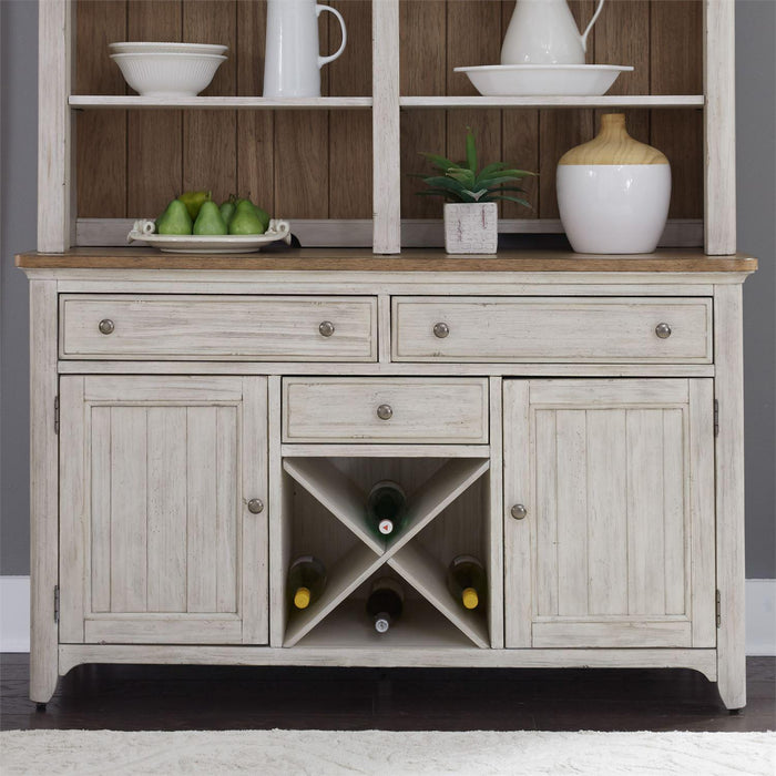 Liberty Furniture Farmhouse Reimagined Buffet in Antique White - Furniture Max (Falls Church,VA) *
