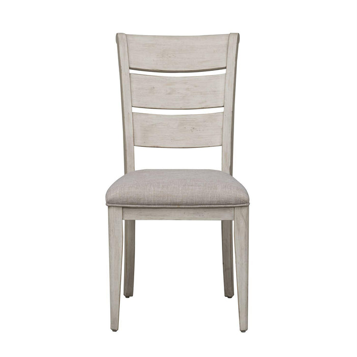 Liberty Furniture Farmhouse Reimagined Ladder Back Upholstered Side Chair (RTA) in Antique White (Set of 2) - Furniture Max (Falls Church,VA) *