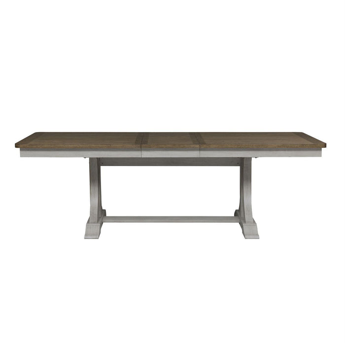 Liberty Furniture Farmhouse Reimagined Trestle Dining Table in Antique White - Furniture Max (Falls Church,VA) *