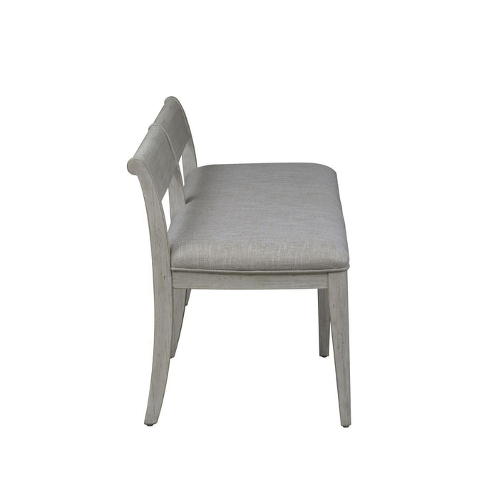 Liberty Furniture Farmhouse Reimagined Upholstered Bench (RTA) in Antique White - Furniture Max (Falls Church,VA) *