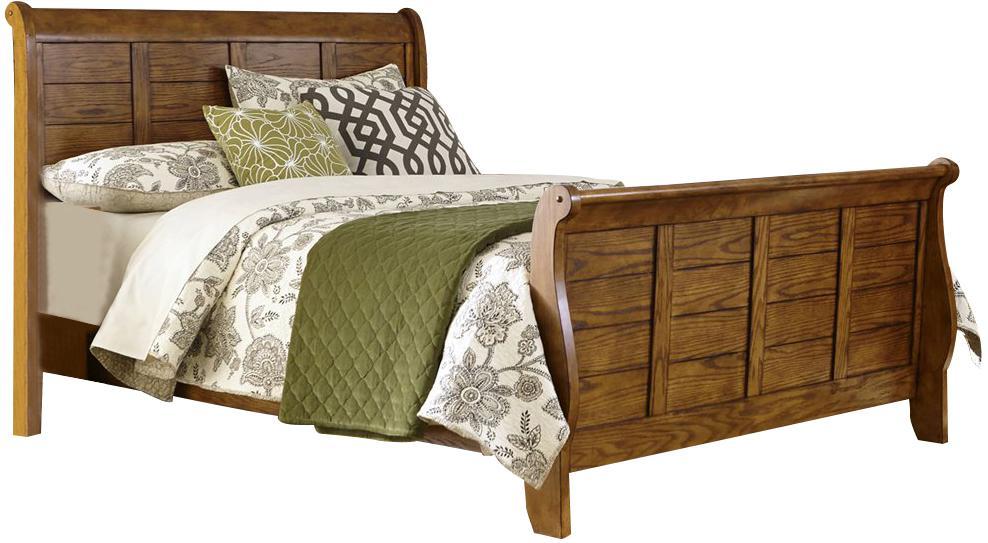 Liberty Furniture Grandpa's Cabin King Sleigh Bed in Age Oak - Furniture Max (Falls Church,VA) *