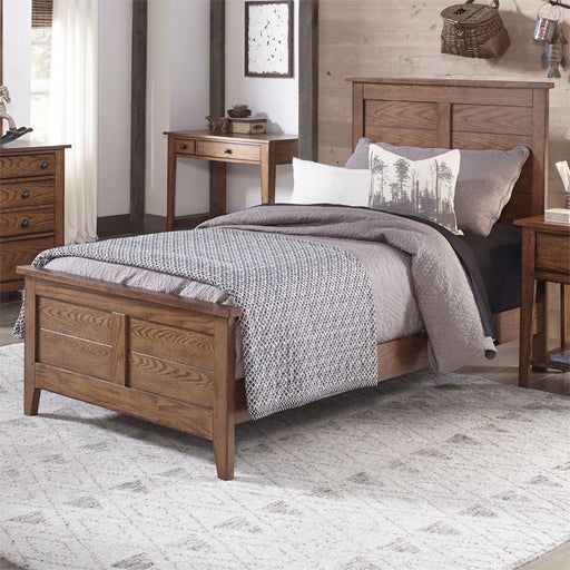 Liberty Furniture Grandpa's Cabin Youth Full Panel Bed in Aged Oak - Furniture Max (Falls Church,VA) *
