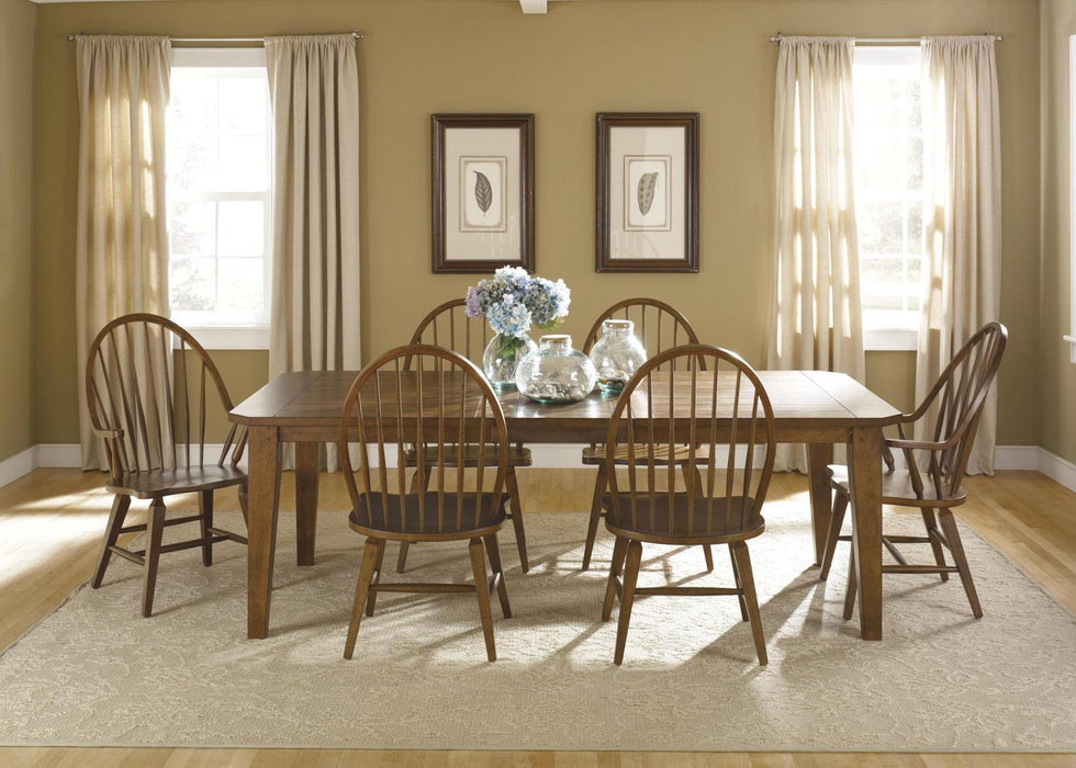 Liberty Furniture Hearthstone Windsor Back Side Chair  in Rustic Oak (Set of 2) - Furniture Max (Falls Church,VA) *