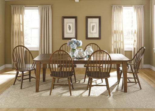 Liberty Furniture Hearthstone Windsor Back Arm Chair in Rustic Oak (Set of 2) - Furniture Max (Falls Church,VA) *