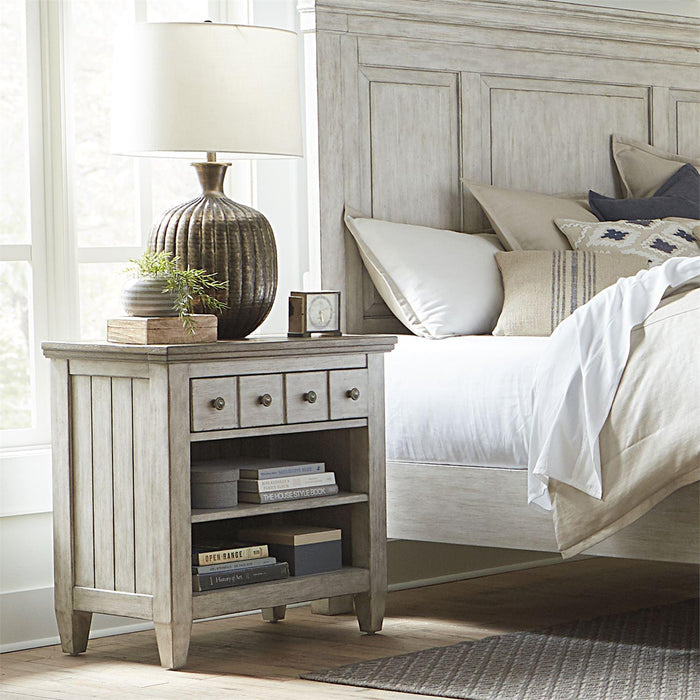 Liberty Furniture Heartland Nightstand in Antique White - Furniture Max (Falls Church,VA) *