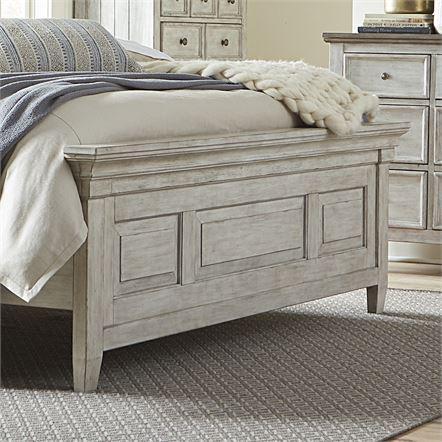 Liberty Furniture Heartland King Panel Bed in Antique White - Furniture Max (Falls Church,VA) *